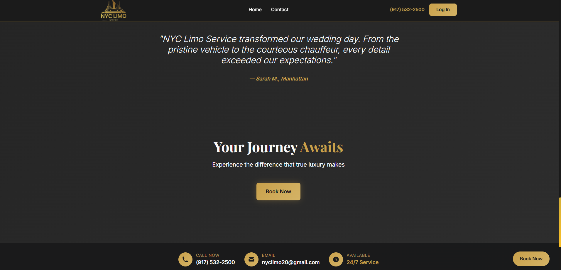NYC Limo Service — Luxury Transportation portfolio screenshot 2 — Fredocloud Dubai UAE